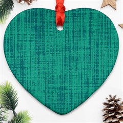 Painted Green Digital Wood Heart Ornament (two Sides)