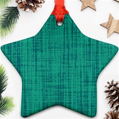 Painted Green Digital Wood Star Ornament (two Sides)