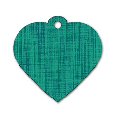 Painted Green Digital Wood Dog Tag Heart (one Side) by ConteMonfrey