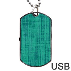 Painted Green Digital Wood Dog Tag Usb Flash (one Side) by ConteMonfrey