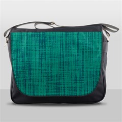 Painted Green Digital Wood Messenger Bag by ConteMonfrey