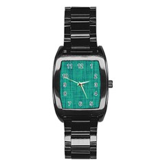 Painted Green Digital Wood Stainless Steel Barrel Watch by ConteMonfrey