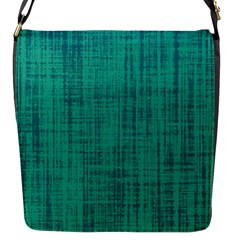 Painted Green Digital Wood Flap Closure Messenger Bag (s) by ConteMonfrey