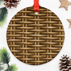 Brown Digital Straw - Country Side Ornament (round) by ConteMonfrey