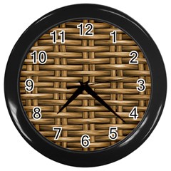 Brown Digital Straw - Country Side Wall Clock (black) by ConteMonfrey