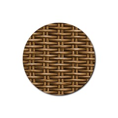 Brown Digital Straw - Country Side Rubber Round Coaster (4 Pack) by ConteMonfrey