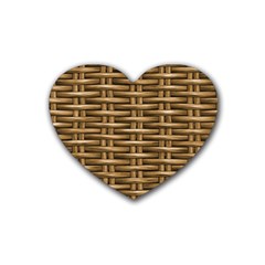 Brown Digital Straw - Country Side Rubber Coaster (heart) by ConteMonfrey