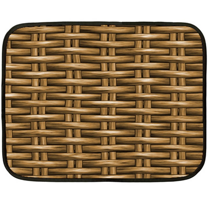 Brown Digital Straw - Country Side Two Sides Fleece Blanket (Mini)