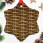 Brown Digital Straw - Country Side Ornament (Snowflake) Front