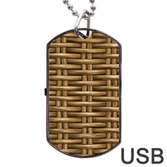 Brown Digital Straw - Country Side Dog Tag Usb Flash (two Sides) by ConteMonfrey