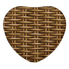 Brown Digital Straw - Country Side Heart Glass Fridge Magnet (4 Pack) by ConteMonfrey