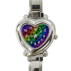 Pride Glass Heart Italian Charm Watch by MRNStudios