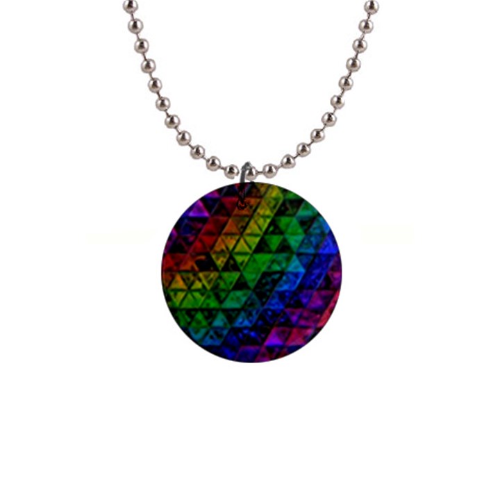 Pride Glass 1  Button Necklace