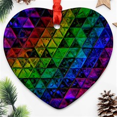 Pride Glass Heart Ornament (two Sides) by MRNStudios