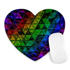 Pride Glass Heart Mousepad by MRNStudios