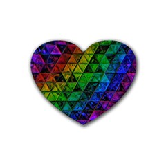 Pride Glass Rubber Coaster (heart) by MRNStudios