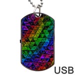 Pride Glass Dog Tag USB Flash (One Side) Front