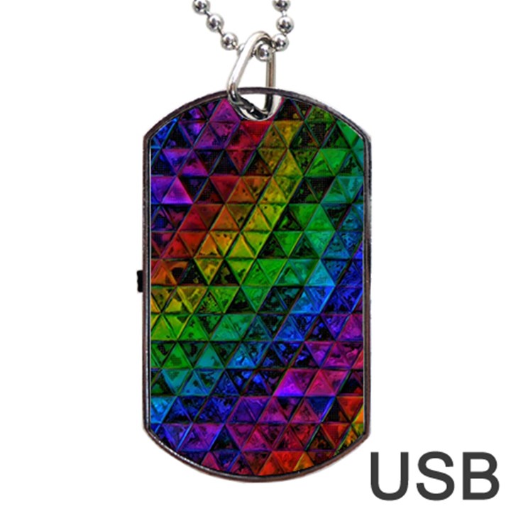 Pride Glass Dog Tag USB Flash (One Side)