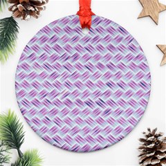 Purple Straw - Country Side  Ornament (round) by ConteMonfrey