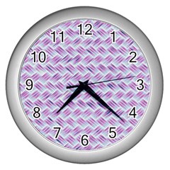 Purple Straw - Country Side  Wall Clock (silver) by ConteMonfrey