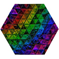 Pride Glass Wooden Puzzle Hexagon by MRNStudios