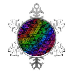 Pride Glass Metal Small Snowflake Ornament by MRNStudios