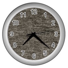 Gray Digital Fabric Vintage Wall Clock (silver) by ConteMonfrey