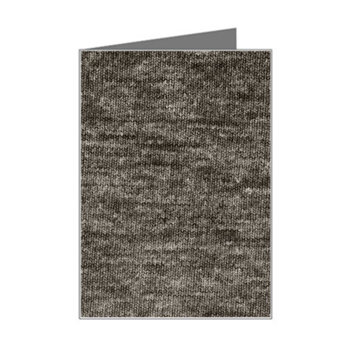 Gray digital fabric Vintage Mini Greeting Card