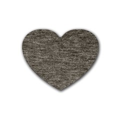 Gray Digital Fabric Vintage Rubber Coaster (heart) by ConteMonfrey