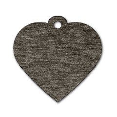 Gray Digital Fabric Vintage Dog Tag Heart (one Side) by ConteMonfrey