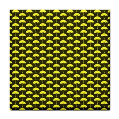 Under My Little Yellow Umbrella Tile Coaster by ConteMonfrey