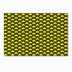 Under My Little Yellow Umbrella Postcard 4 x 6  (pkg Of 10) by ConteMonfrey