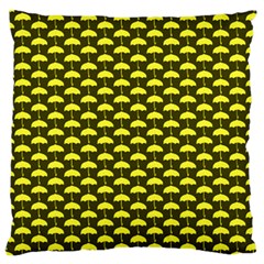 Under My Little Yellow Umbrella Large Premium Plush Fleece Cushion Case (two Sides) by ConteMonfrey