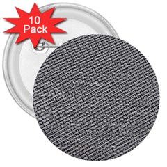 Gray Digital Denim 3  Buttons (10 Pack)  by ConteMonfrey