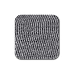 Gray Digital Denim Rubber Square Coaster (4 Pack) by ConteMonfrey