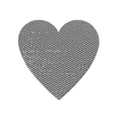 Gray Digital Denim Heart Magnet by ConteMonfrey