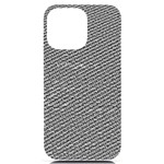 Gray digital Denim iPhone 14 Pro Max Black UV Print Case Front