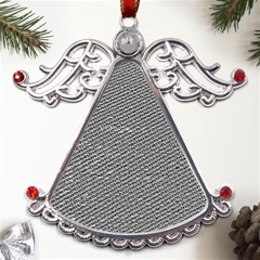 Gray Digital Denim Metal Angel With Crystal Ornament