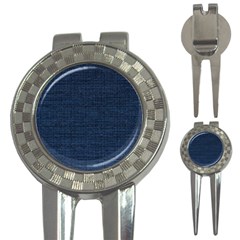 Digital Dark Blue Linen 3-in-1 Golf Divots by ConteMonfrey