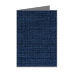 Digital dark blue Linen Mini Greeting Card Left