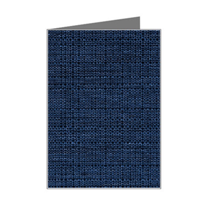 Digital dark blue Linen Mini Greeting Card