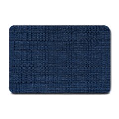 Digital Dark Blue Linen Small Doormat by ConteMonfrey