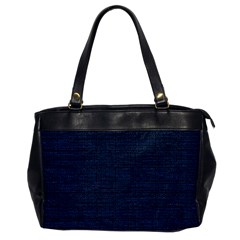 Digital Dark Blue Linen Oversize Office Handbag by ConteMonfrey