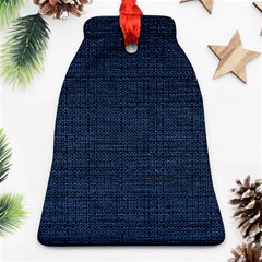 Digital Dark Blue Linen Ornament (bell)