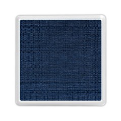 Digital Dark Blue Linen Memory Card Reader (square) by ConteMonfrey