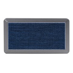 Digital Dark Blue Linen Memory Card Reader (mini) by ConteMonfrey