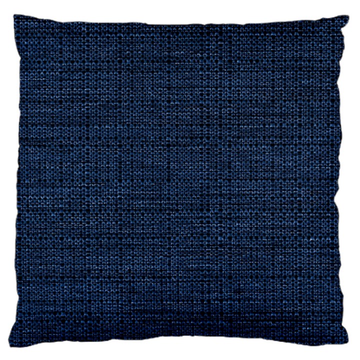 Digital dark blue Linen Large Cushion Case (One Side)