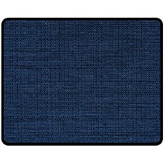 Digital Dark Blue Linen Two Sides Fleece Blanket (medium) by ConteMonfrey