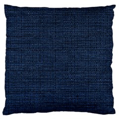 Digital Dark Blue Linen Standard Premium Plush Fleece Cushion Case (two Sides) by ConteMonfrey