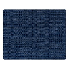 Digital Dark Blue Linen Two Sides Premium Plush Fleece Blanket (large) by ConteMonfrey